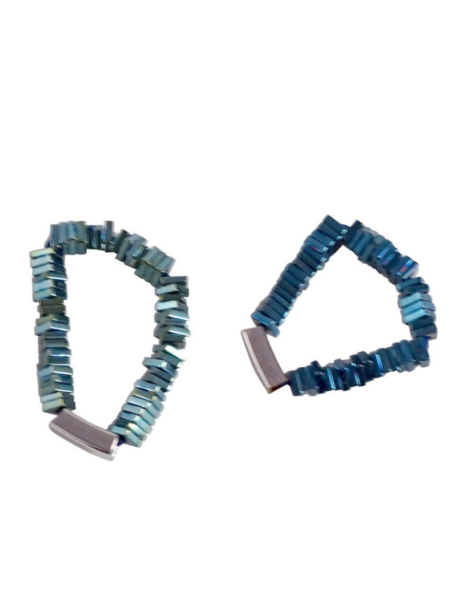 Square Beads Shiny Ring