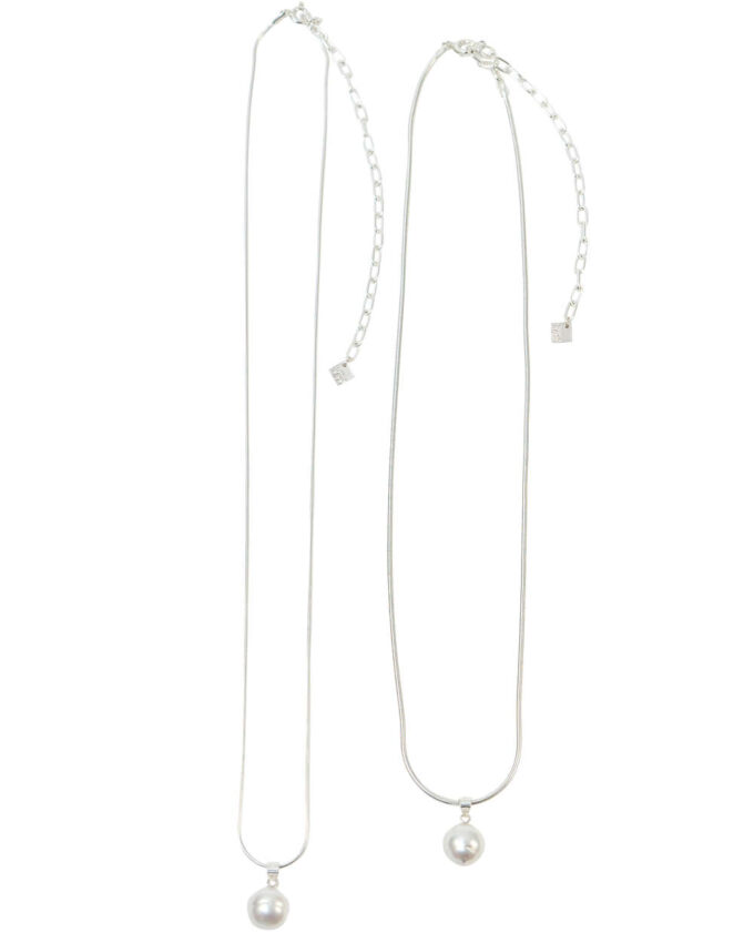 【SET】One TOP Pearl Necklace SNAKE-CHAIN