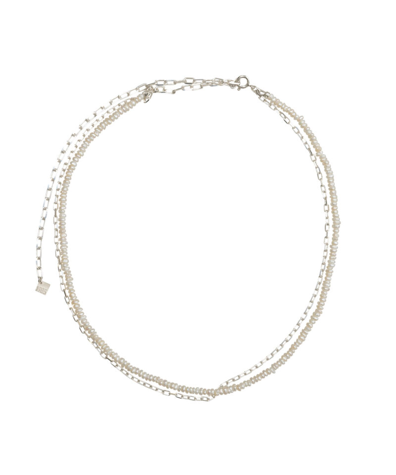 Cut Chain Baby Pearl Necklace