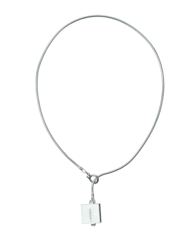 square clip single necklace