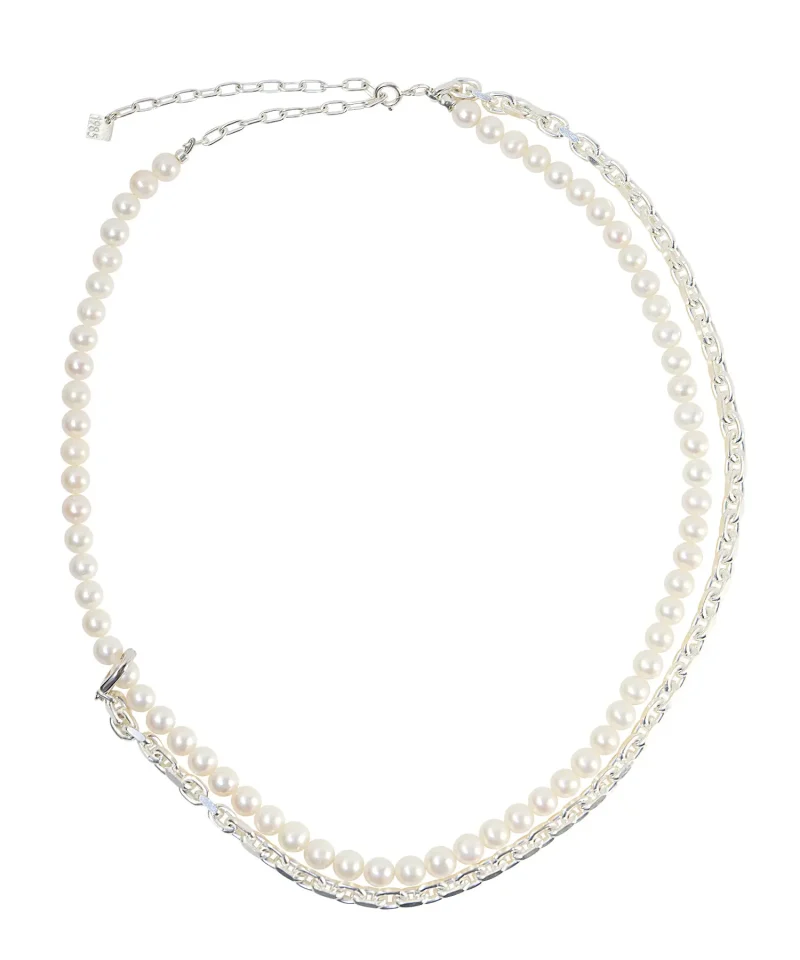 Droop Chain Pearl Necklace